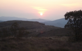 Por do sol no alto da Serra do Trovão